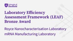 Text reads: Laboratory Efficiency Assessment Framework Bronze Award. 