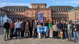 Sheffield MBA cohort 2025 outside Mannheim Business School
