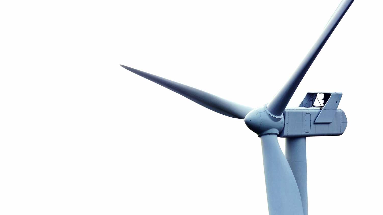 A cutout photo of a wind turbine