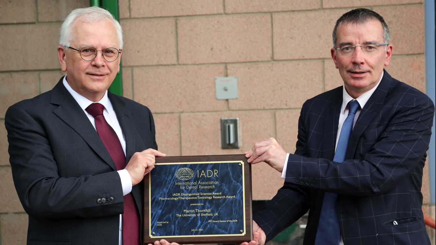 University of Sheffield Professor receives highest honour in dentistry