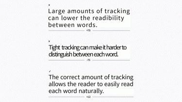 Example of tracking in text